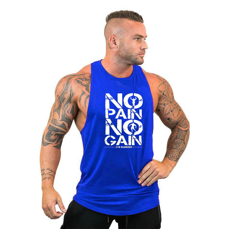 Bodybuilding Clothing Gym Small Round Neck Sports Training Men's Vest