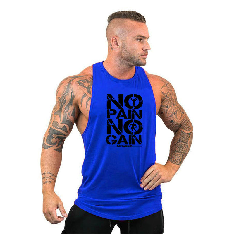 Bodybuilding Clothing Gym Small Round Neck Sports Training Men's Vest