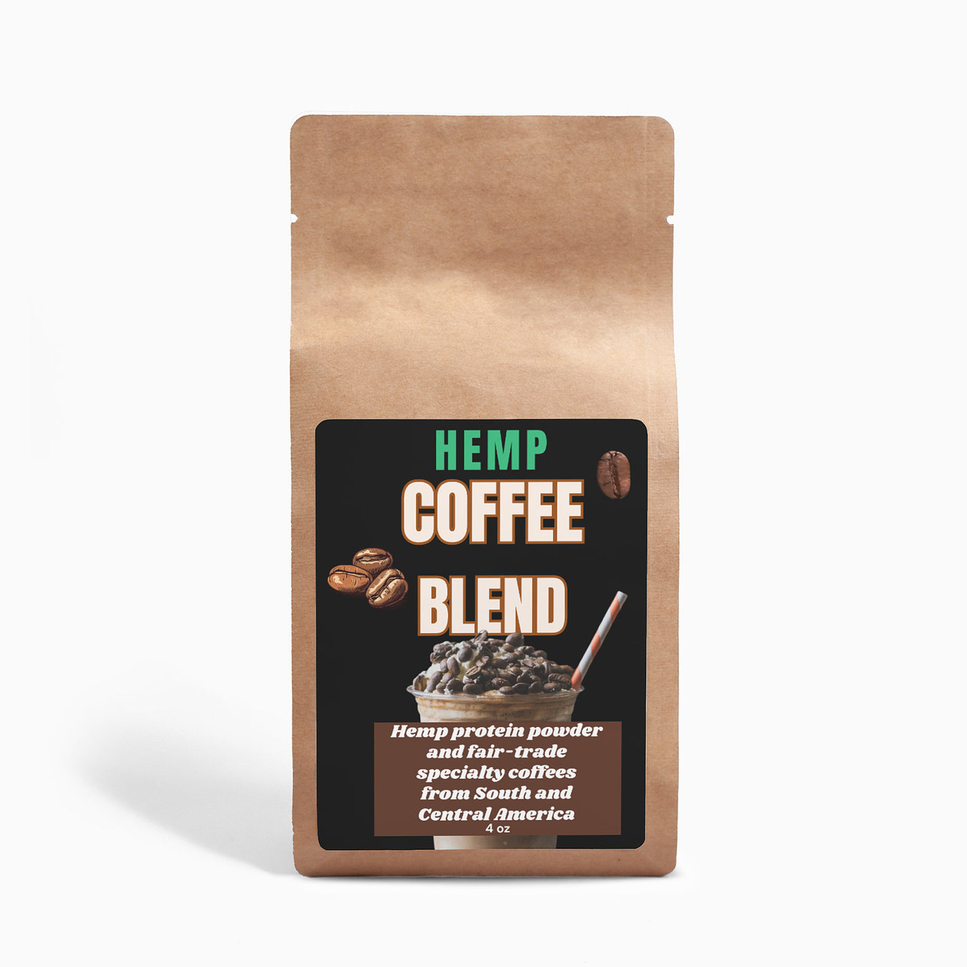 Hemp Coffee Blend "STAY STRONG " - Medium Roast 4oz