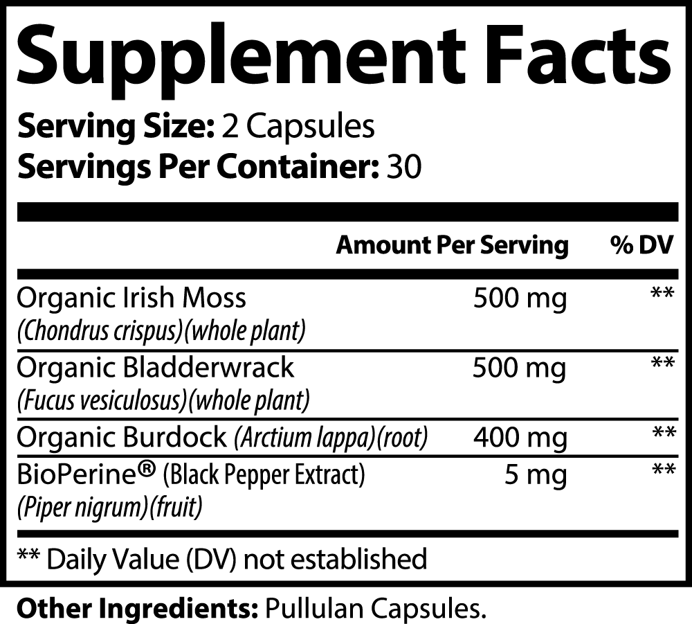 Sea Moss 100% ORGANIC FORMULA !!!