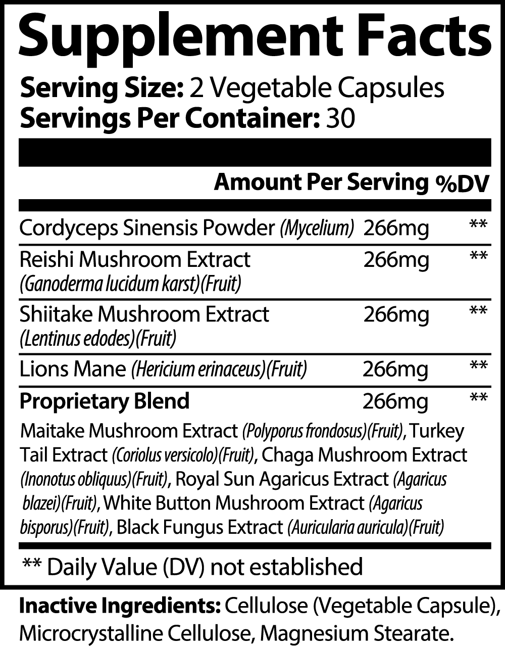 Mushroom Complex 10 X "STAY STRONG" ®