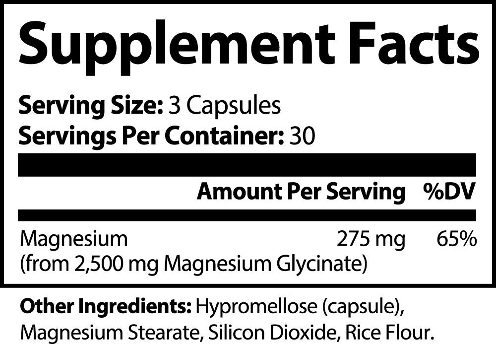 Magnesium Glycinate "SLEEP BETTER THAN LAST TIME "