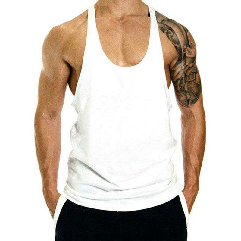 Muscle Gym Loose Leisure Sports Vest Men's I-shaped Breathable Sleeveless T-shirt