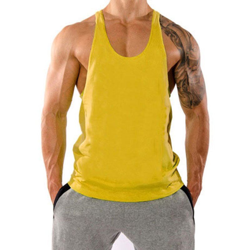 Muscle Gym Loose Leisure Sports Vest Men's I-shaped Breathable Sleeveless T-shirt