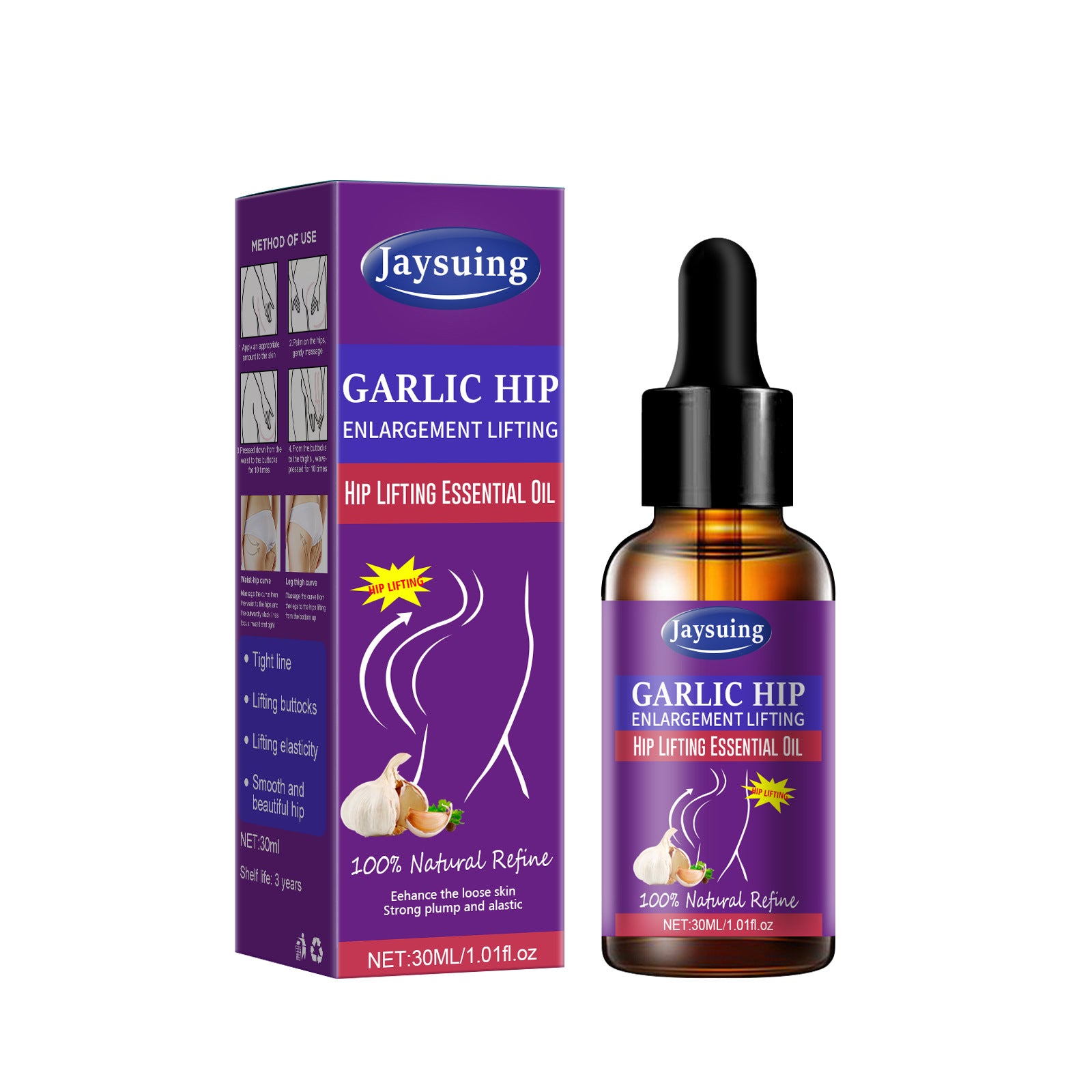 Tight Care Massage, Hip Lifting, Garlic Essential Oil