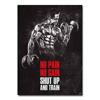 Silk Poster Print Gym Room Fitness Wall Art Pictures For Home Decor