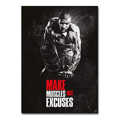 Silk Poster Print Gym Room Fitness Wall Art Pictures For Home Decor